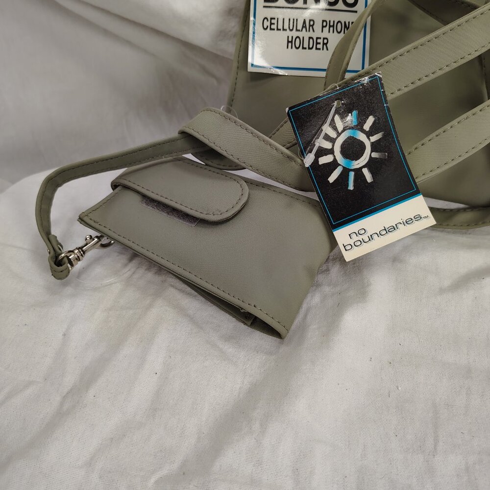 No Boundaries, bag with cellphone holder, grey, 9.5" x 8" x 3.5" - Picture 2 of 6